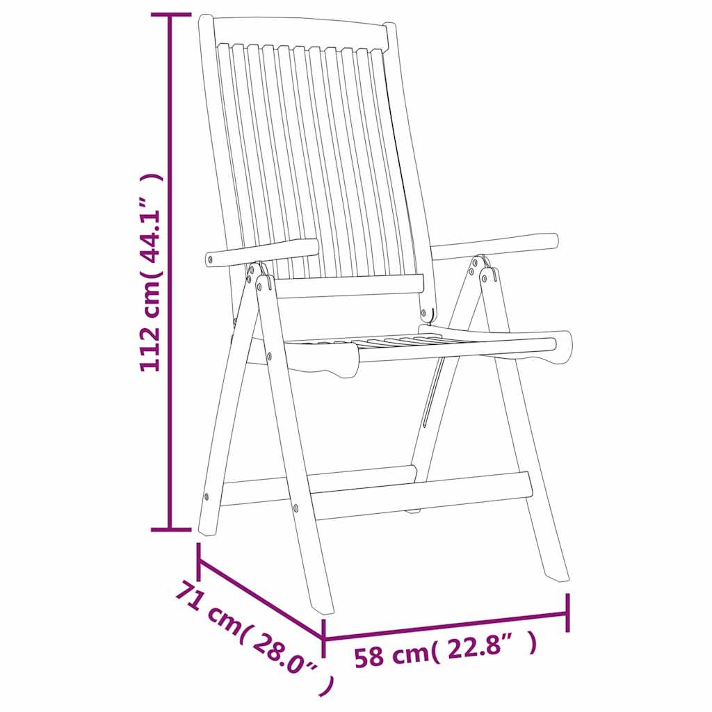 vidaXL 5-delige Tuinset massief eucalyptushout