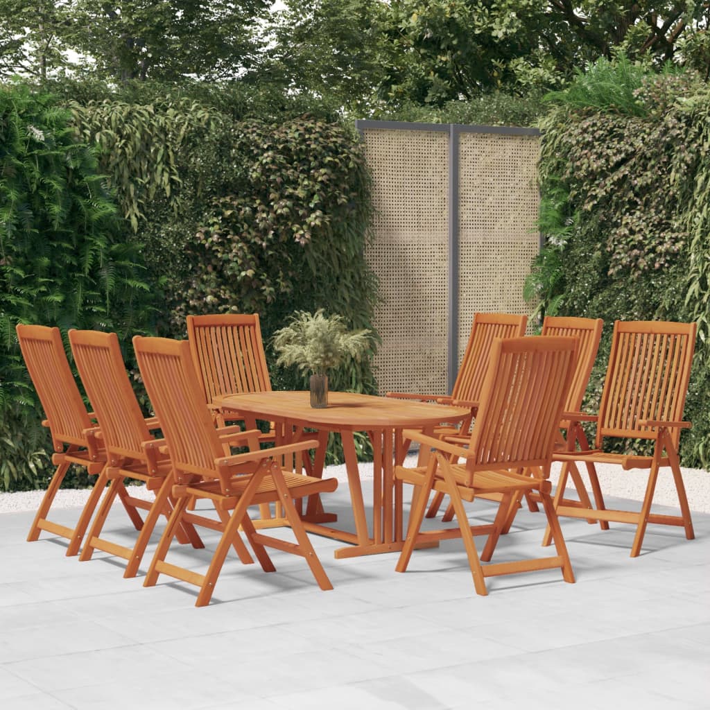 vidaXL Garden Chairs 4 pcs Foldable Solid Eucalyptus Wood