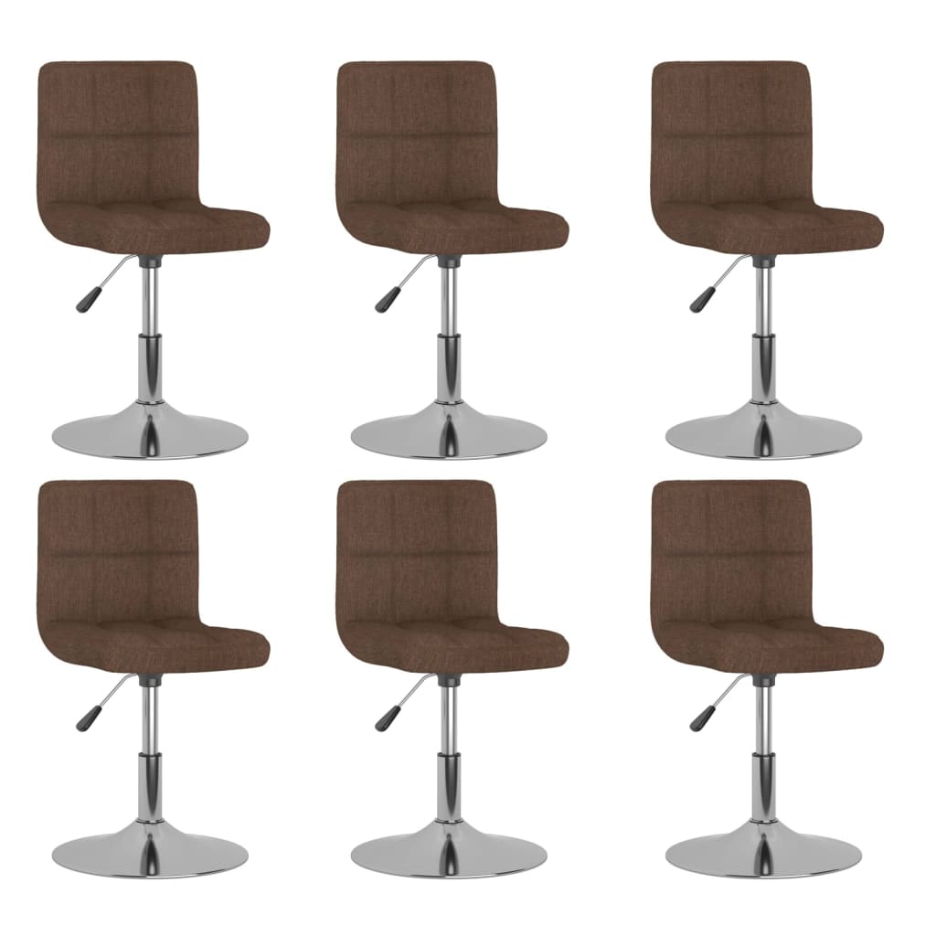 vidaXL Eetkamerstoelen 4 st draaibaar stof lichtgrijs