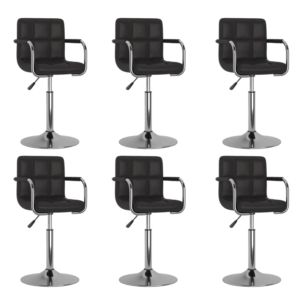 vidaXL Eetkamerstoelen draaibaar 4 st kunstleer wit