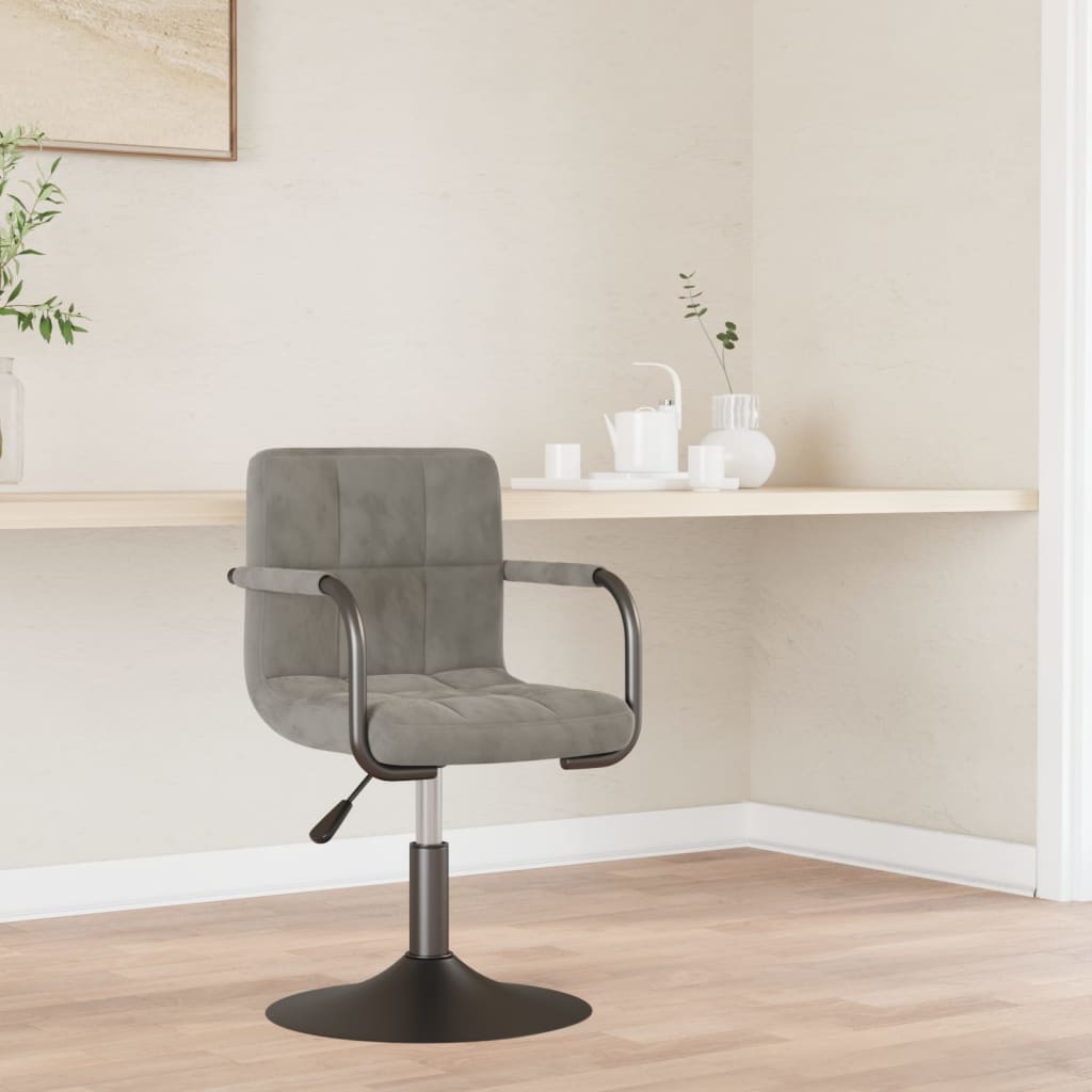 vidaXL Eetkamerstoelen draaibaar 4 st fluweel zwart