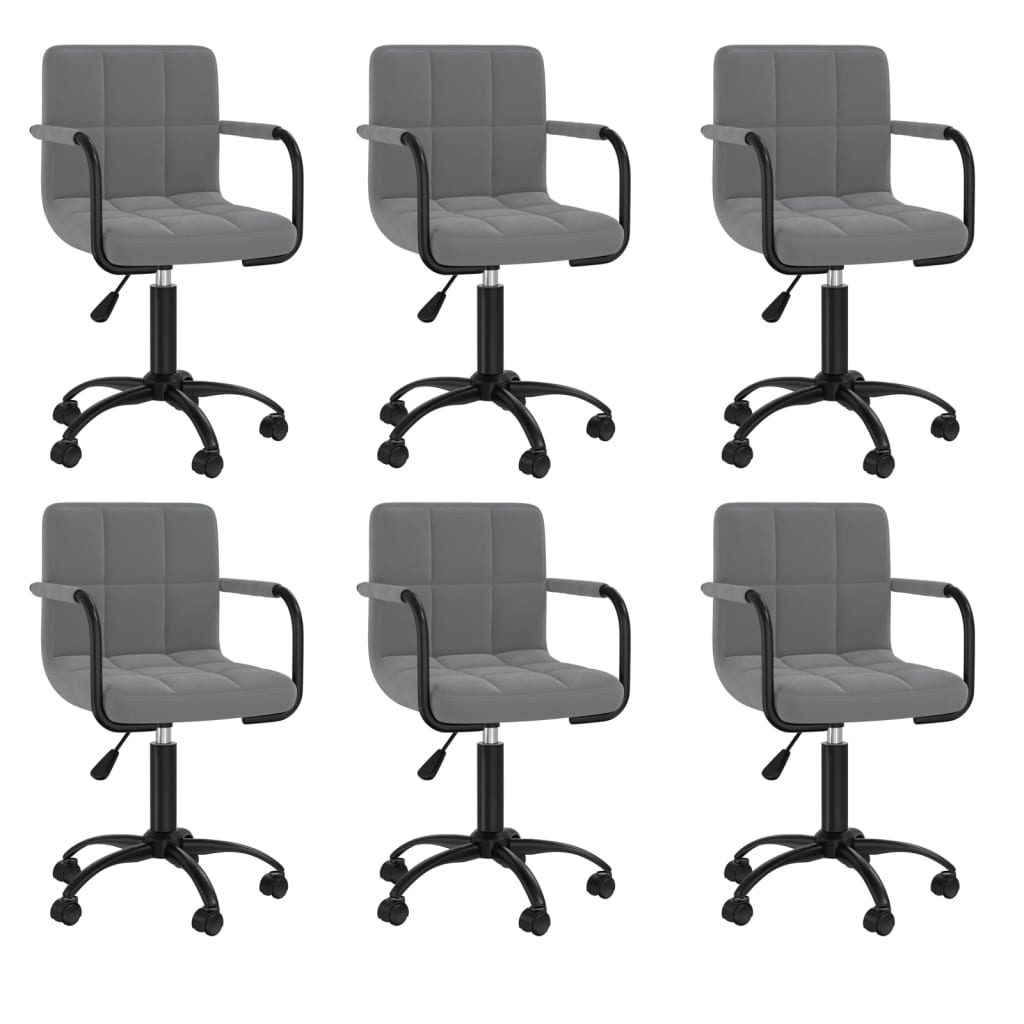 vidaXL Eetkamerstoelen draaibaar 4 st fluweel zwart