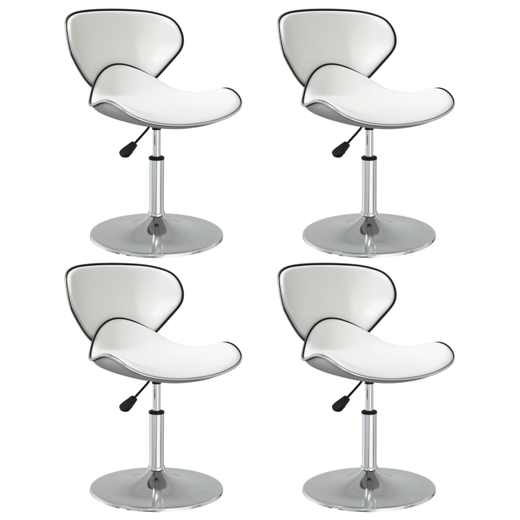 vidaXL Eetkamerstoelen 4 st kunstleer wit