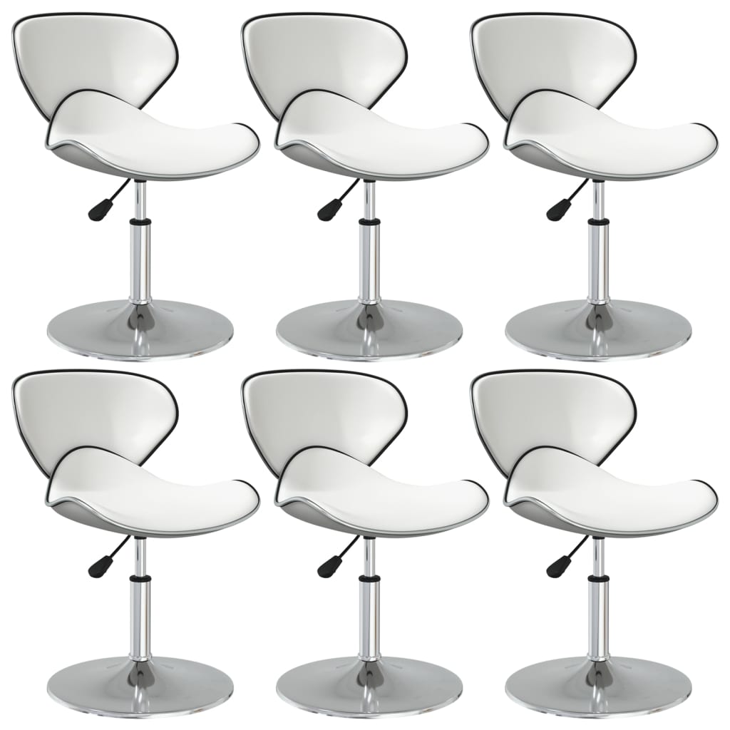 vidaXL Eetkamerstoelen 4 st kunstleer wit
