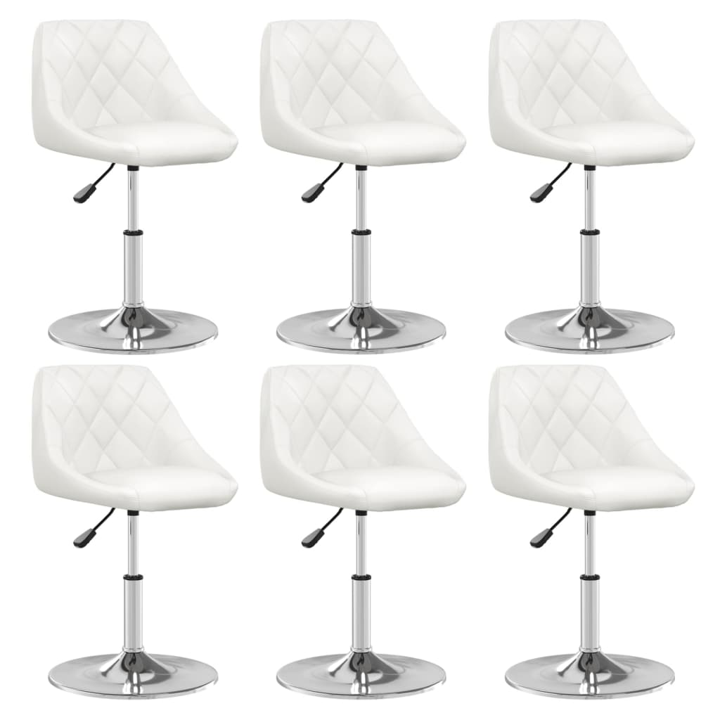 vidaXL Eetkamerstoelen 4 st kunstleer wit