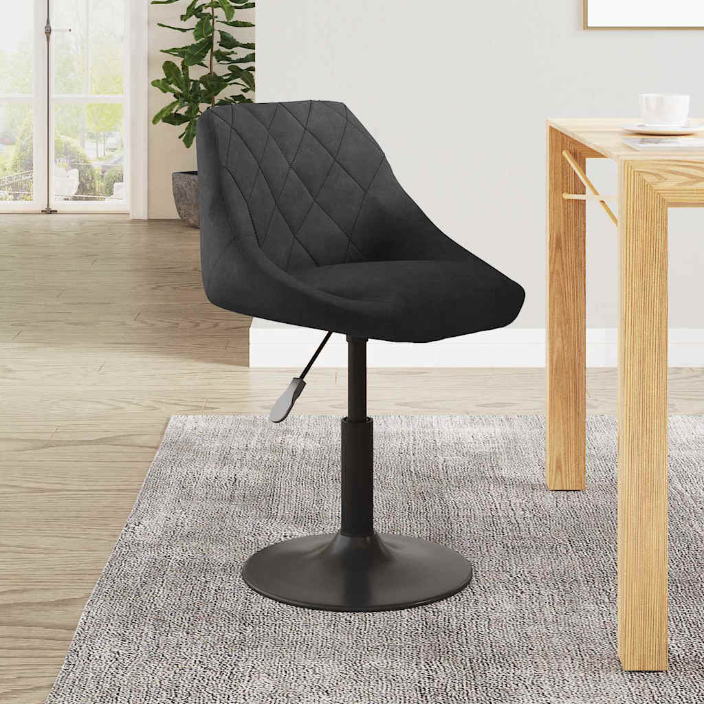 vidaXL Eetkamerstoelen draaibaar 4 st fluweel zwart
