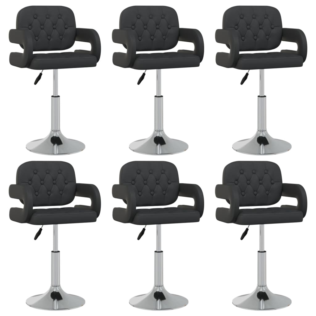 vidaXL Eetkamerstoelen draaibaar 4 st kunstleer wit