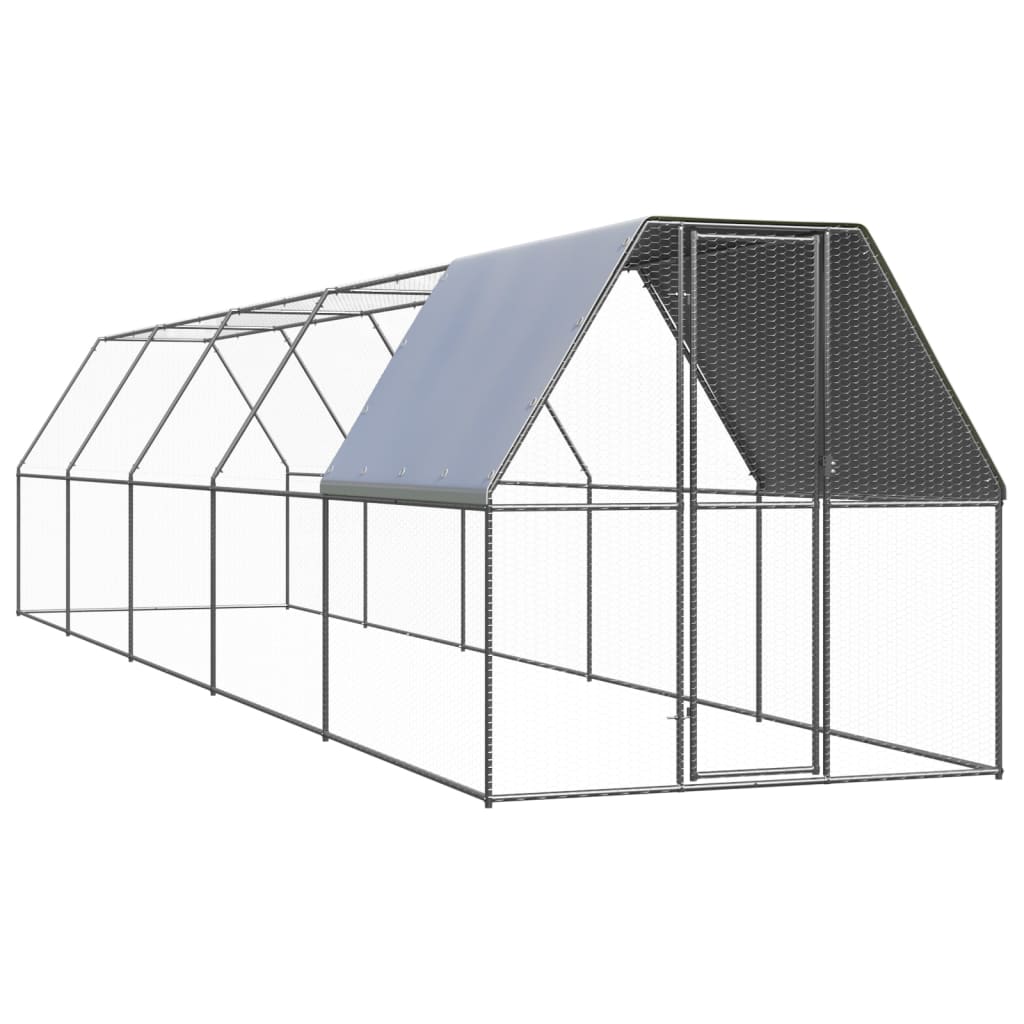 vidaXL Outdoor Chicken Coop 2x2x2 m Galvanized Steel