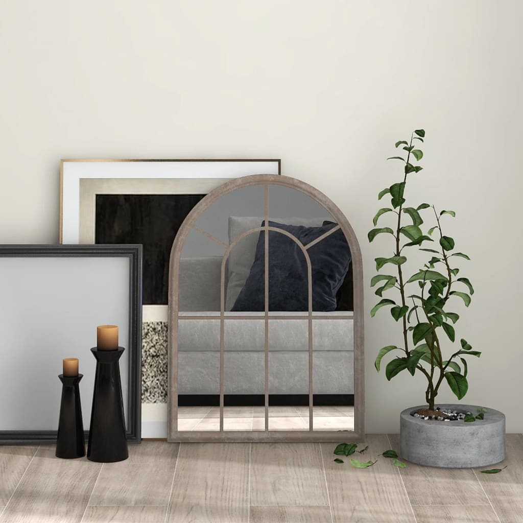 vidaXL Mirror 60x45 cm iron sand-coloured