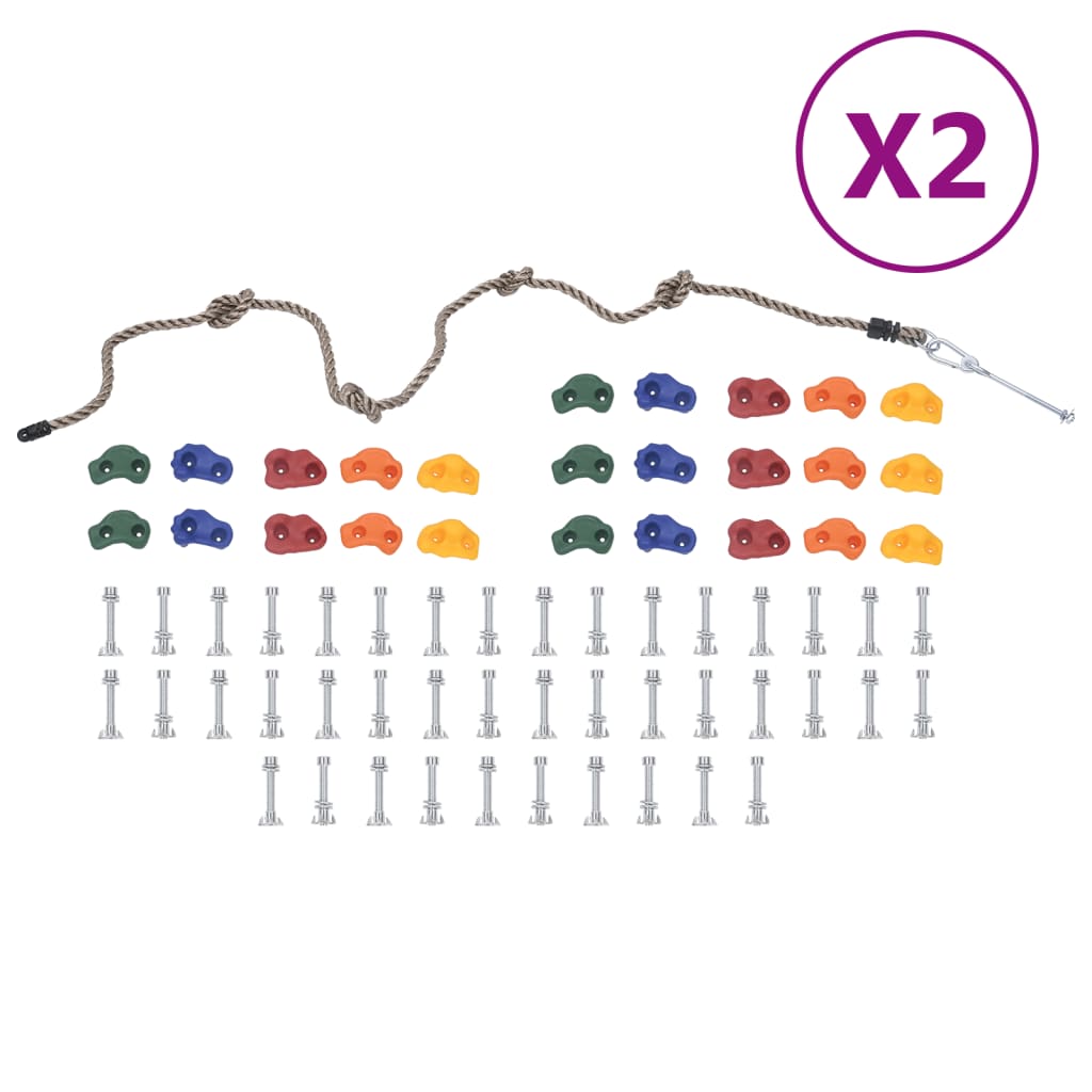 vidaXL Climbing Stones 20 pcs PE multicolour