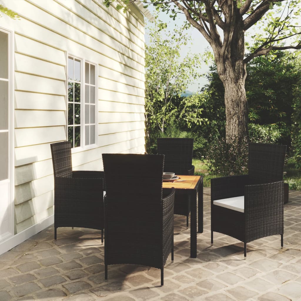 vidaXL 3-delige Tuinset poly rattan bruin