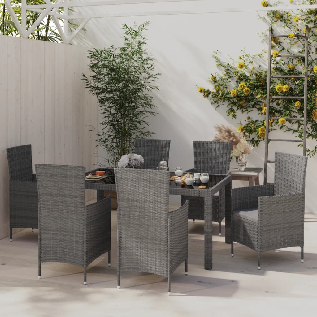 vidaXL 3-delige Tuinset poly rattan bruin