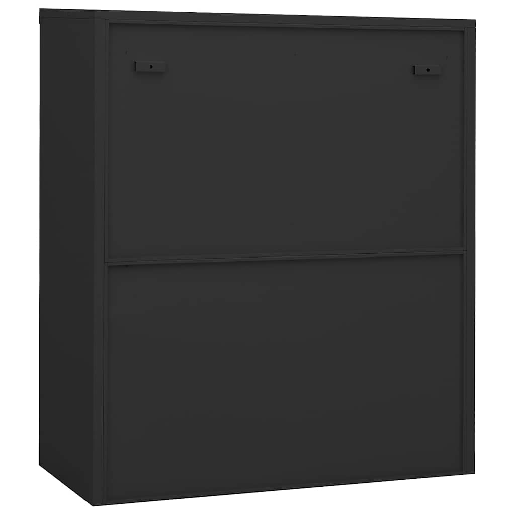 vidaXL Office Cabinet with Planter 90x40x128 cm Steel Light Grey