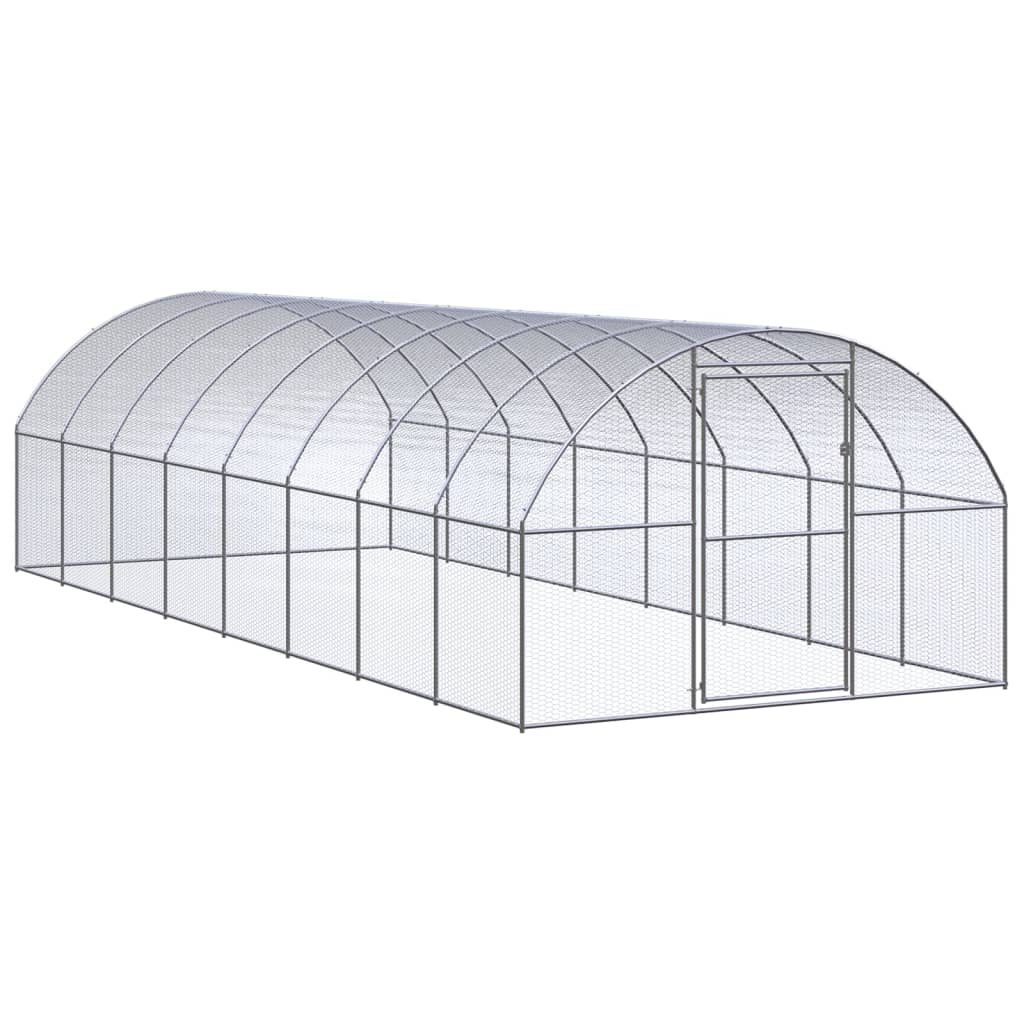 vidaXL Chicken Coop 3x2x2 m Galvanized Steel
