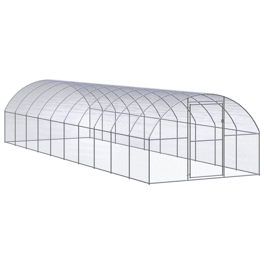 vidaXL Chicken Coop 3x2x2 m Galvanized Steel