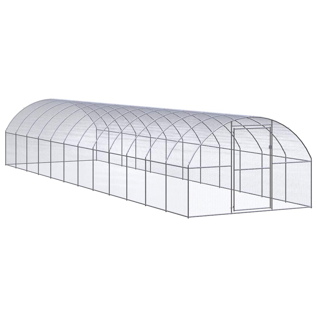 vidaXL Chicken Coop 3x2x2 m Galvanized Steel