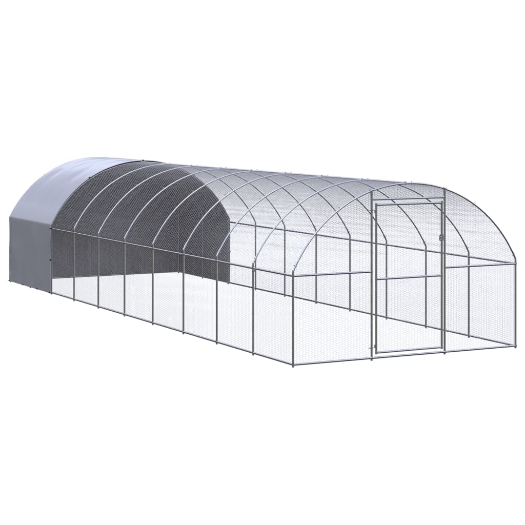 vidaXL Chicken Coop 3x2x2 m Galvanized Steel