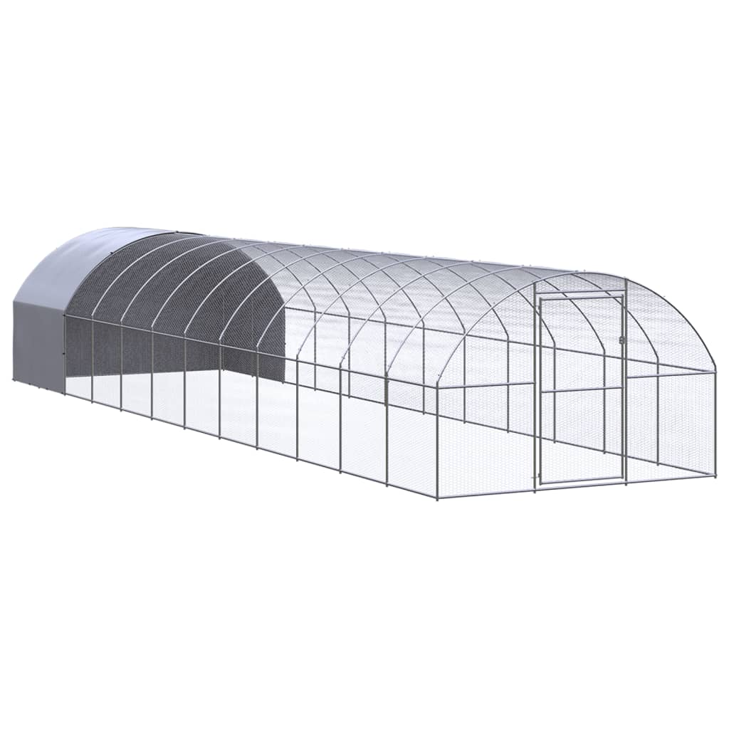 vidaXL Chicken Coop 3x2x2 m Galvanized Steel