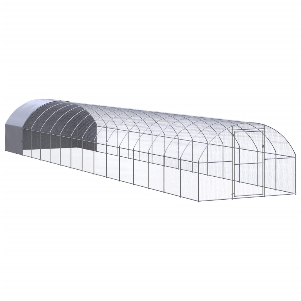 vidaXL Chicken Coop 3x2x2 m Galvanized Steel
