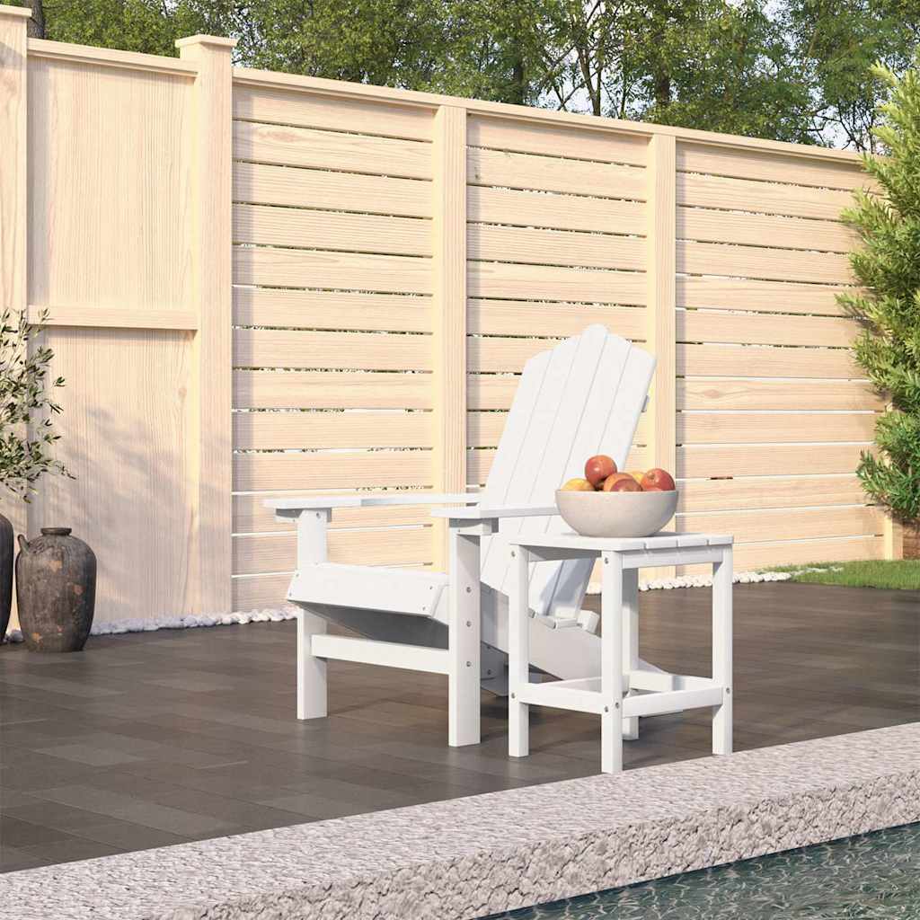 vidaXL Garden Chairs 2 pcs Adirondack HDPE white