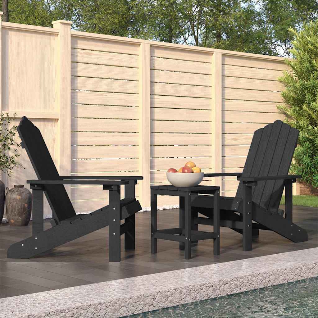 vidaXL Garden Chairs 2 pcs Adirondack HDPE white