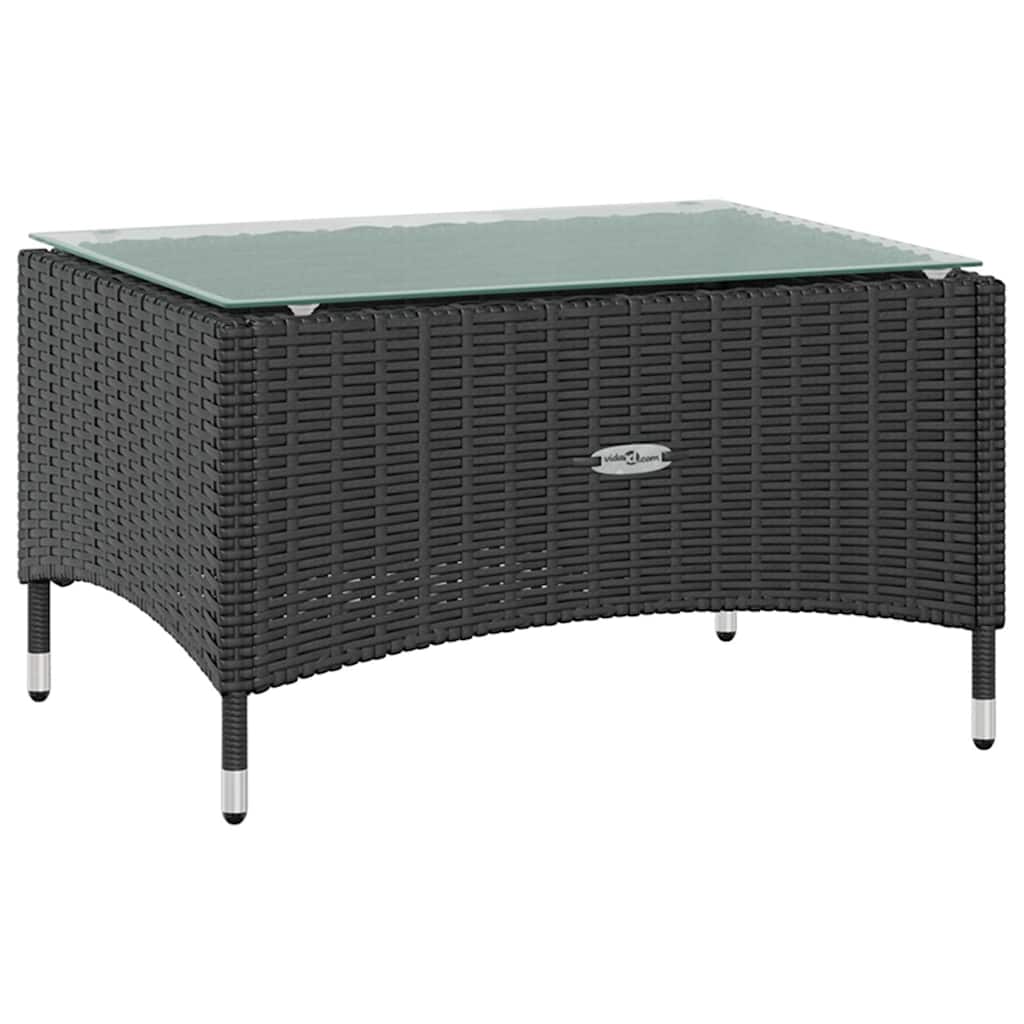 vidaXL 8-delige Loungeset met kussens poly rattan zwart