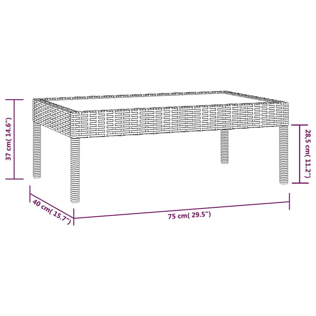 vidaXL 8-delige Loungeset met kussens poly rattan zwart