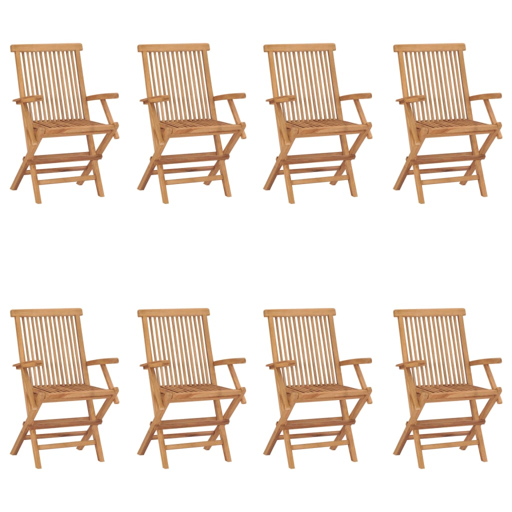 vidaXL Garden Chairs 4 pcs folding solid teakwood