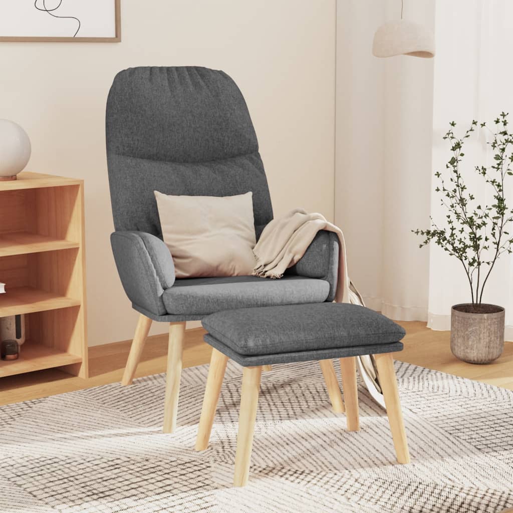 vidaXL Recliner fabric light gray