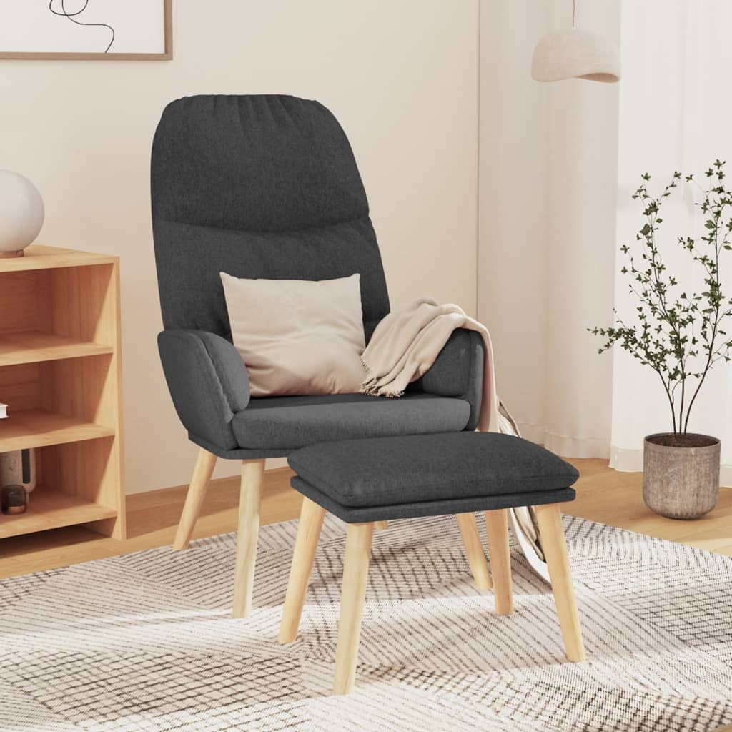 vidaXL Recliner fabric light gray