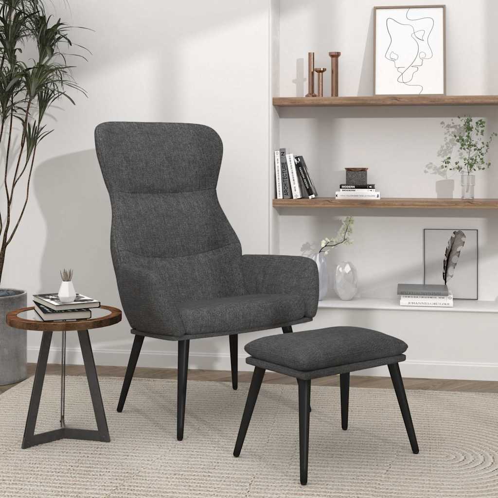 vidaXL Relaxstoel stof lichtgrijs