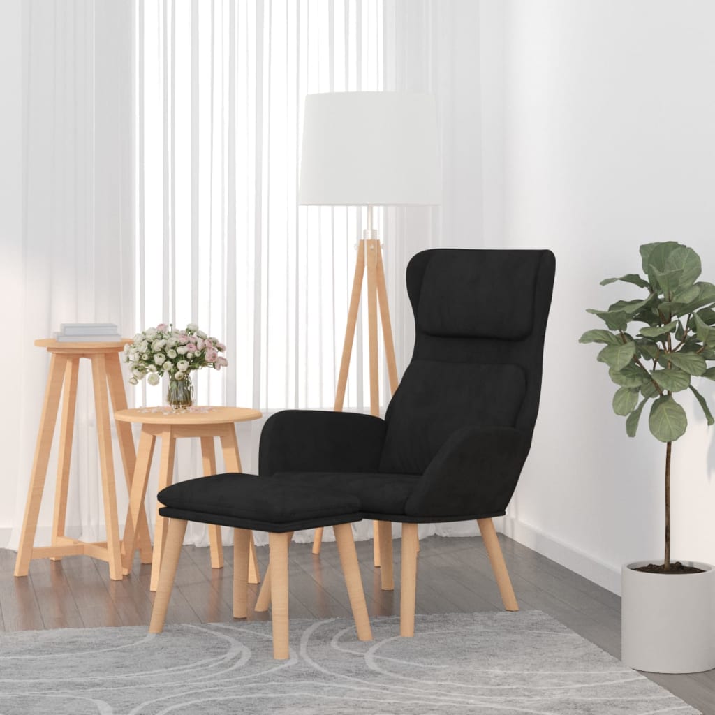 vidaXL Relaxstoel fluweel lichtgrijs