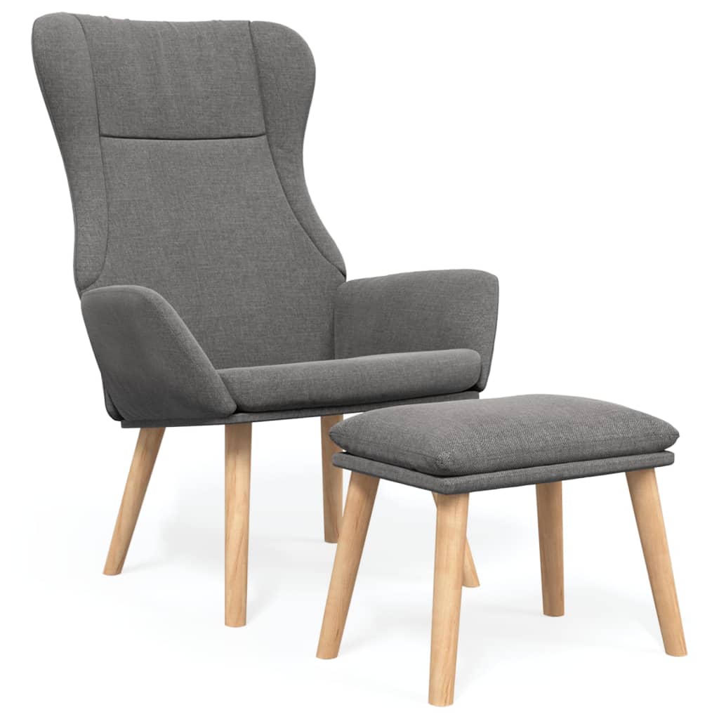 vidaXL Recliner fabric light gray