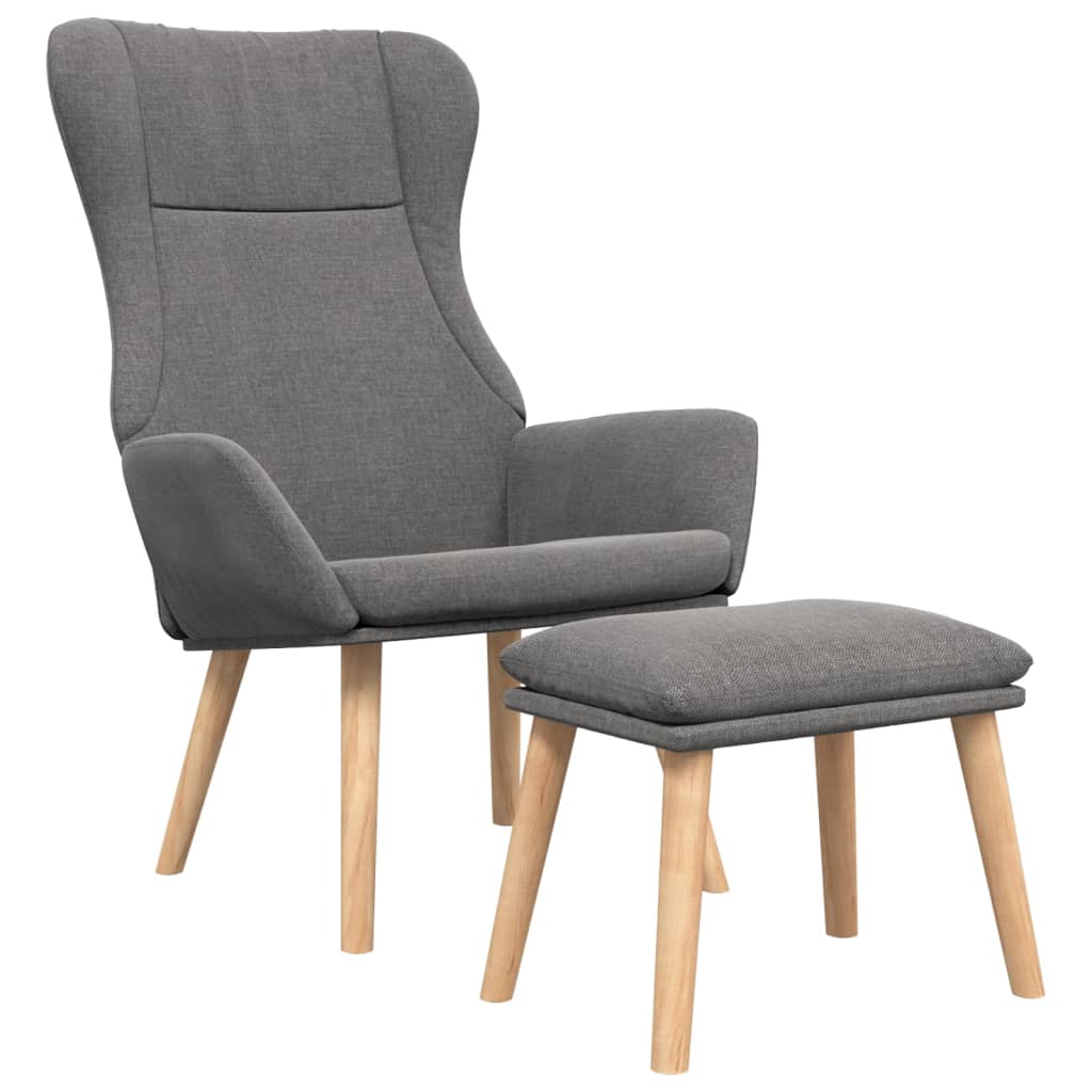 vidaXL Recliner fabric light gray