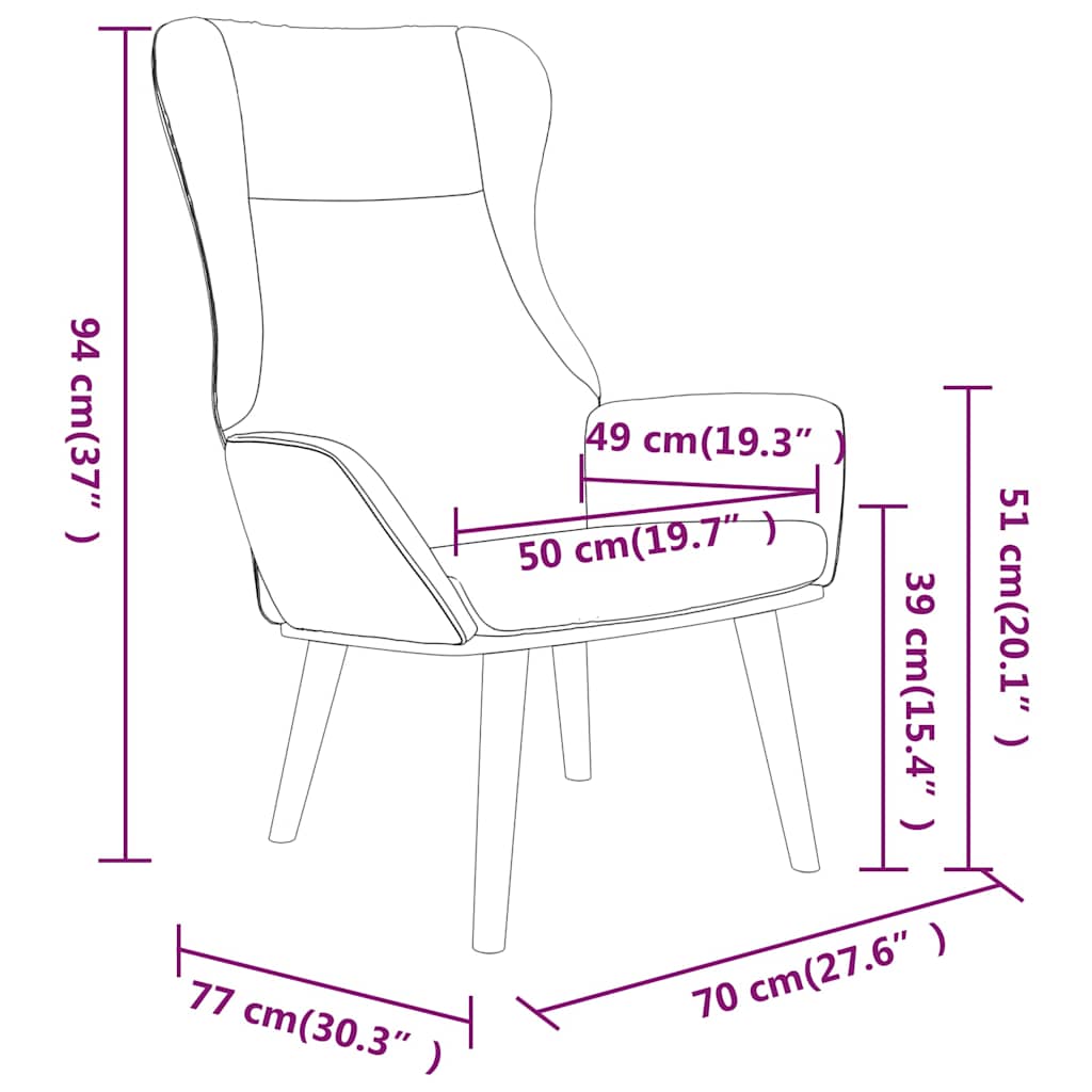 vidaXL Recliner fabric light gray
