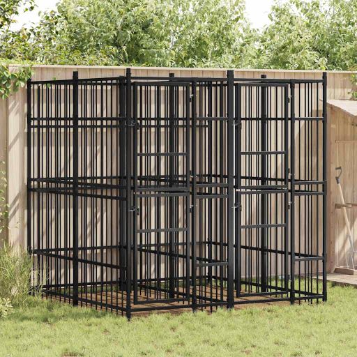 vidaXL Dog Kennel 1.84 m² Steel