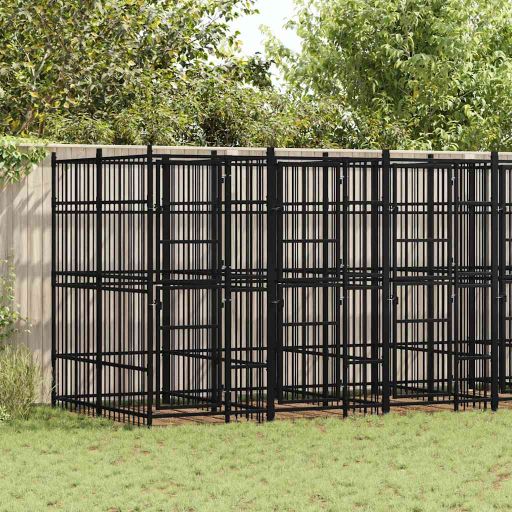 vidaXL Dog Kennel 1.84 m² Steel