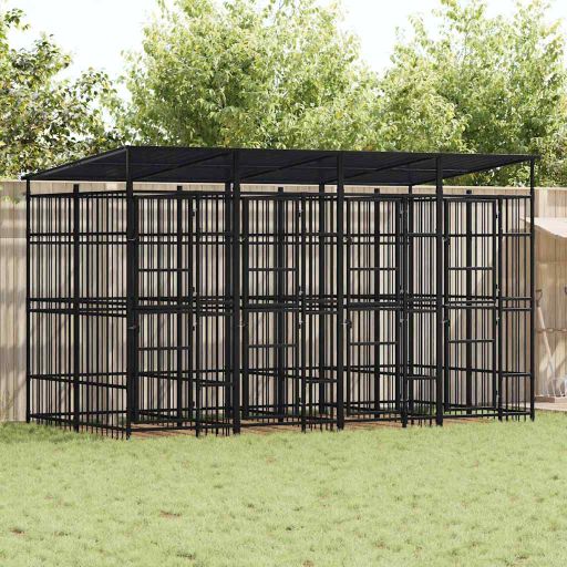 vidaXL Dog Kennel 1.84 m² Steel