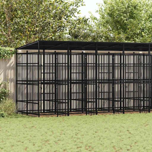 vidaXL Dog Kennel 1.84 m² Steel