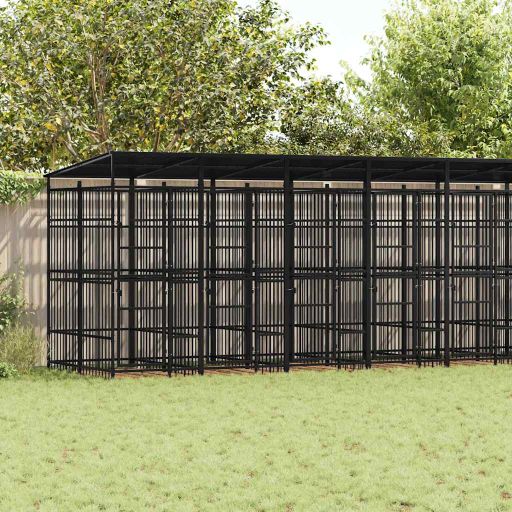 vidaXL Dog Kennel 1.84 m² Steel