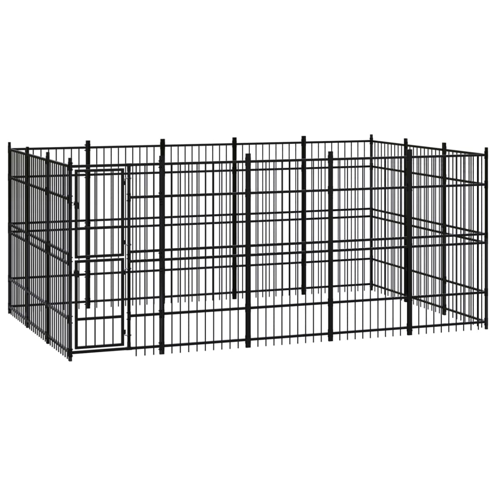 vidaXL Dog Kennel 8.29 m² Steel