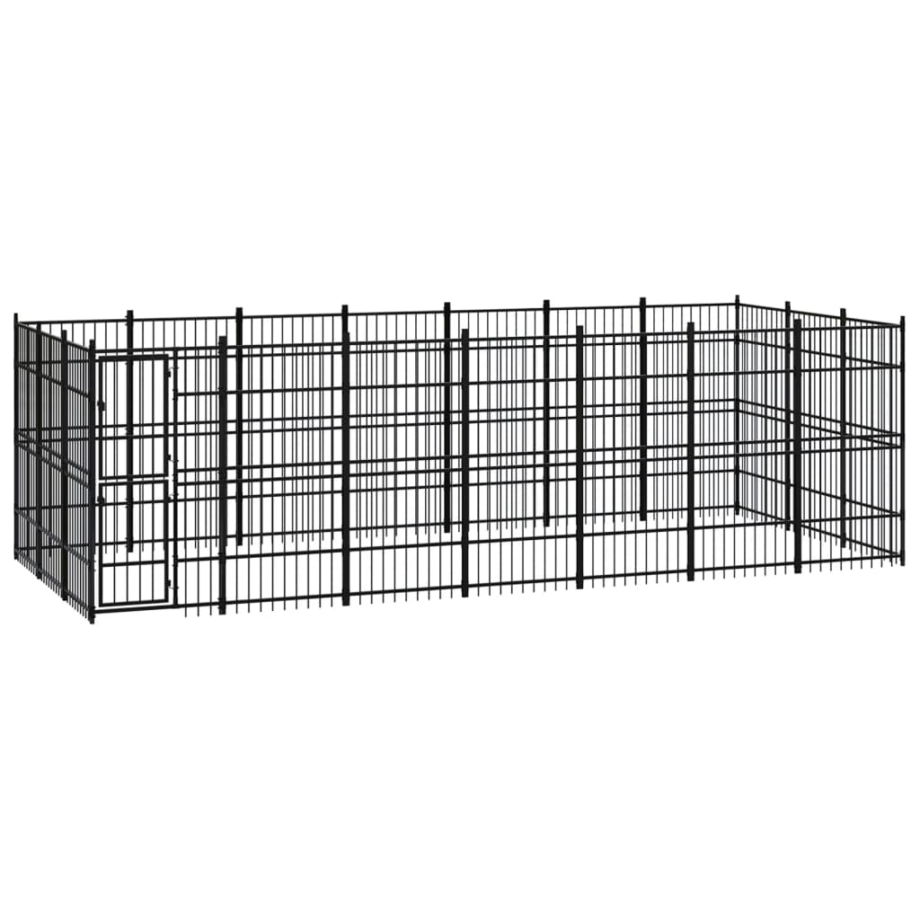 vidaXL Dog Kennel 8.29 m² Steel