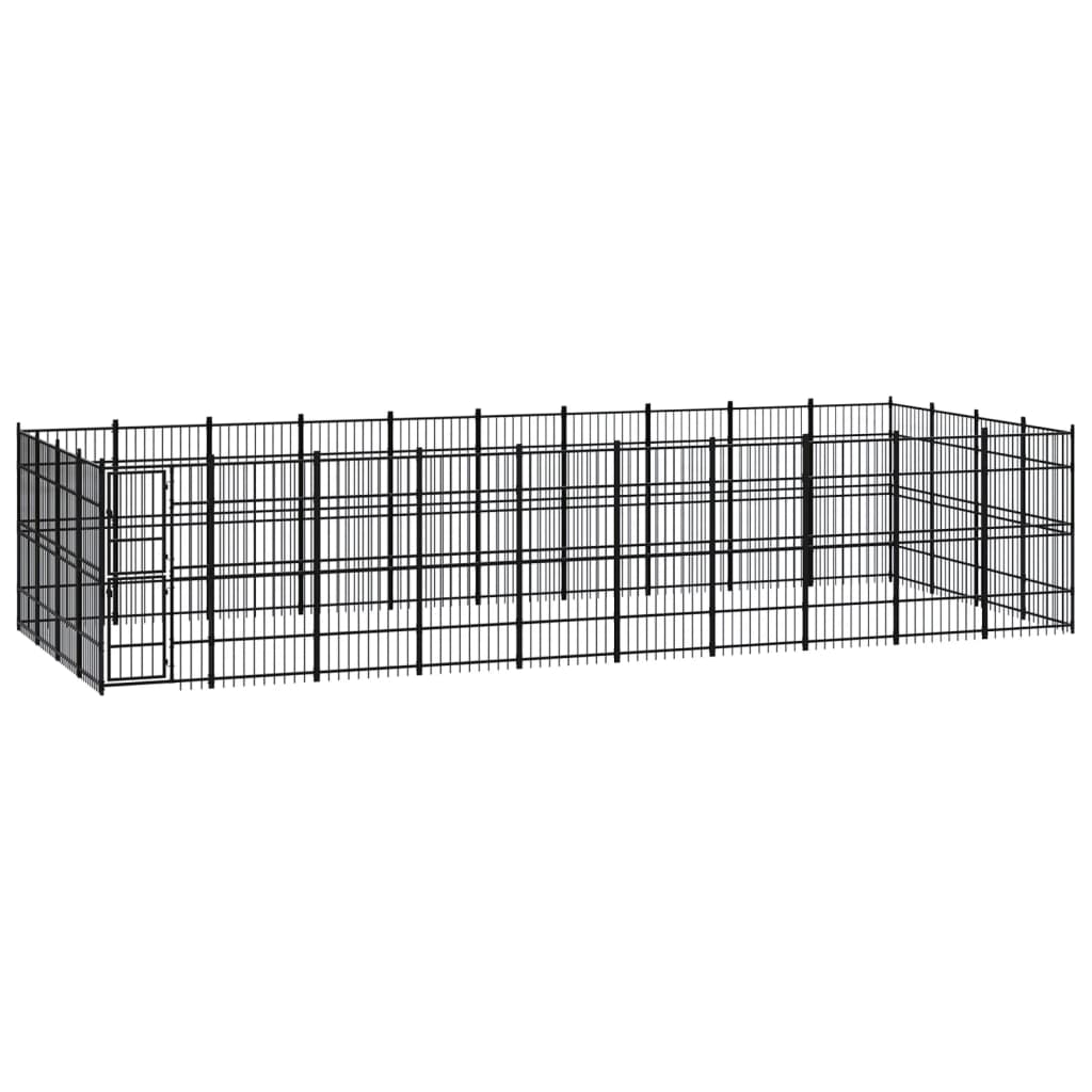 vidaXL Dog Kennel 8.29 m² Steel