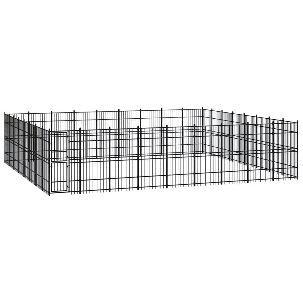 vidaXL Dog Kennel 8.29 m² Steel
