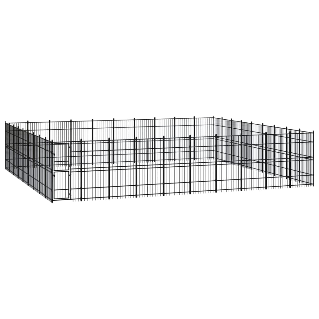 vidaXL Dog Kennel 8.29 m² Steel