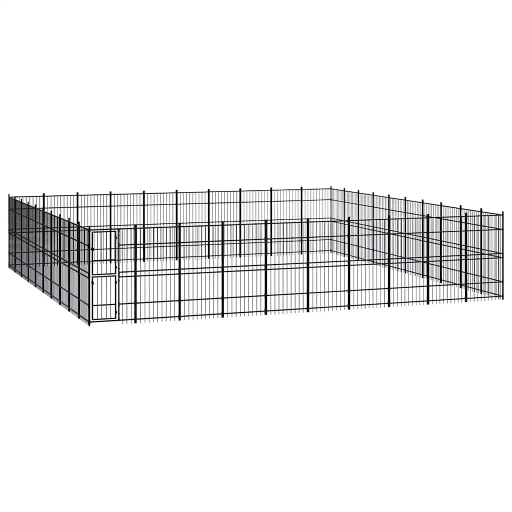 vidaXL Dog Kennel 8.29 m² Steel