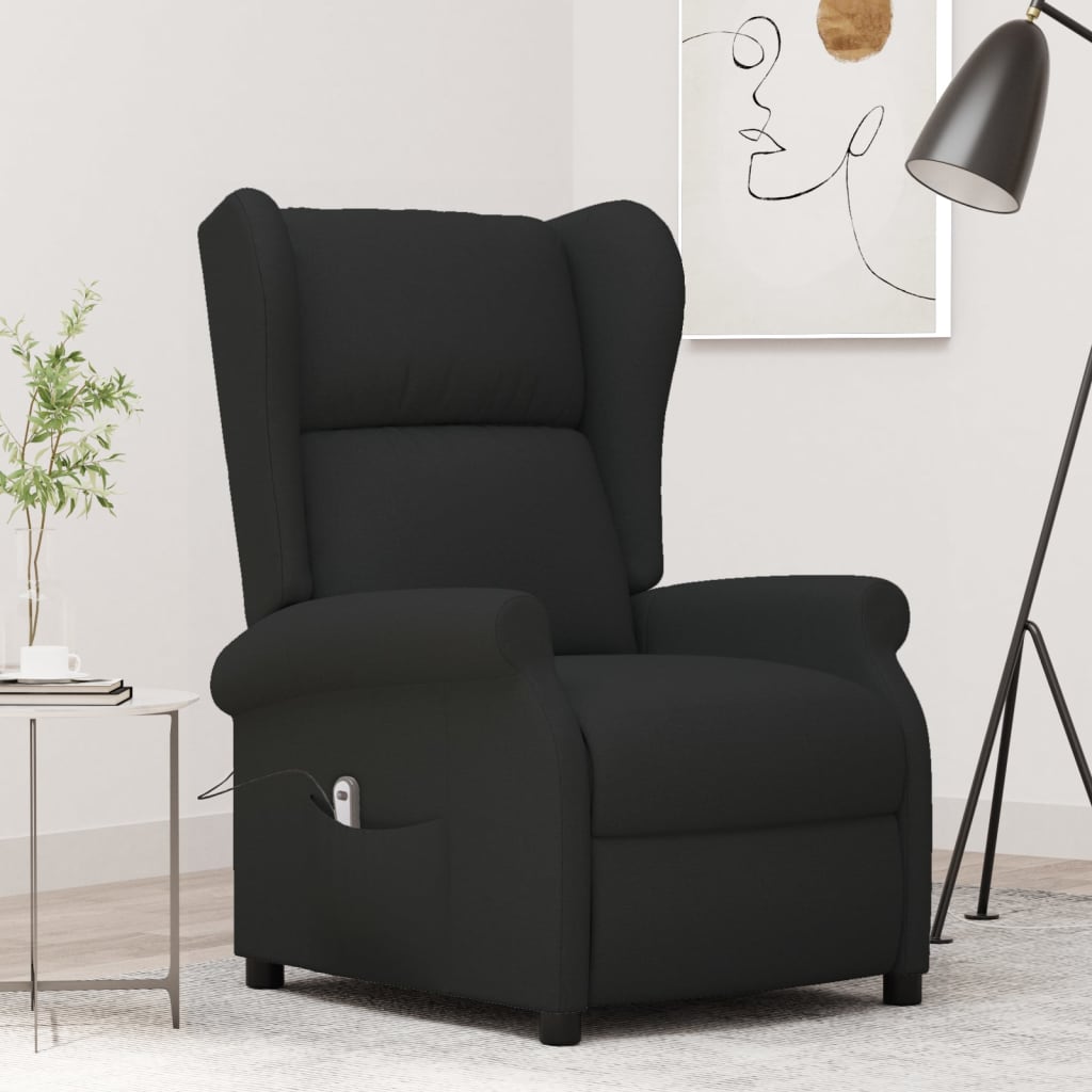 vidaXL Fauteuil elektrisch verstelbaar stof lichtgrijs