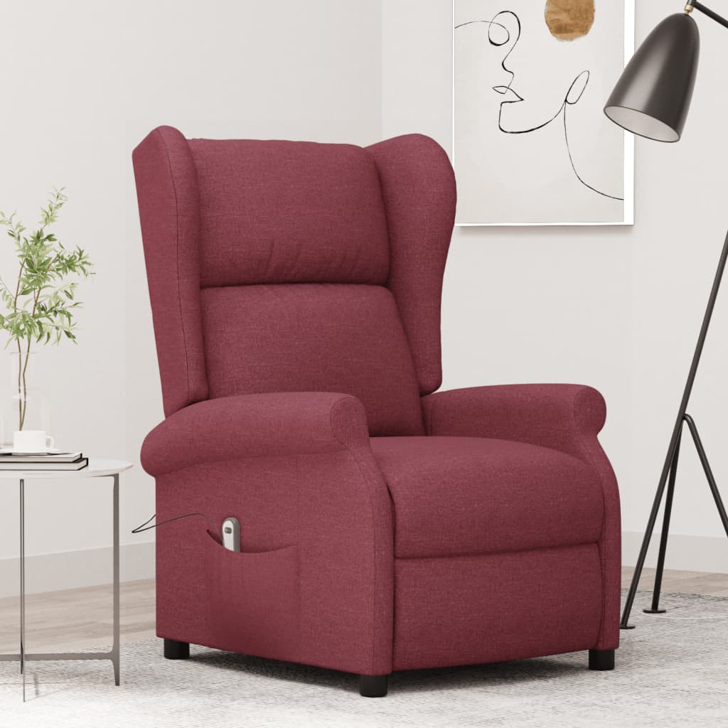 vidaXL Fauteuil elektrisch verstelbaar stof lichtgrijs