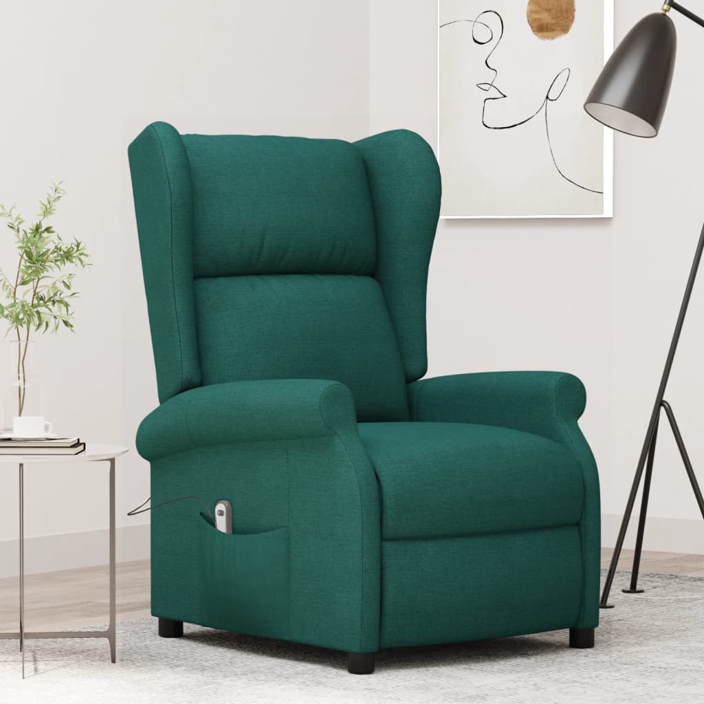vidaXL Fauteuil elektrisch verstelbaar stof lichtgrijs