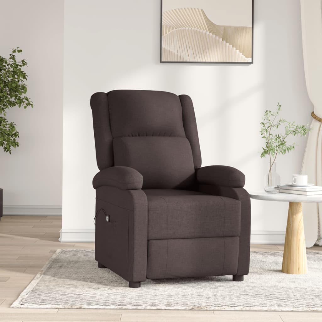 vidaXL Fauteuil verstelbaar elektrisch stof zwart